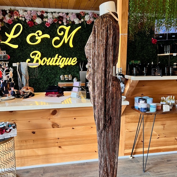 Bronze Midi Dress Cut Out - Picture 6 of 7